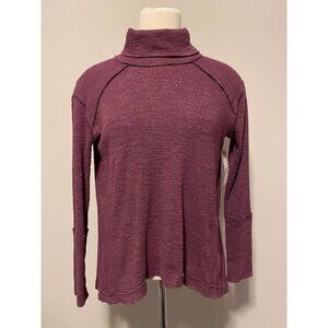 We The Free: Free People Purple Long Sleeve Shirt W/ Back Slit, Size XS
